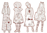 Les Demoiselles Fashion Coloring | Nina & Friends