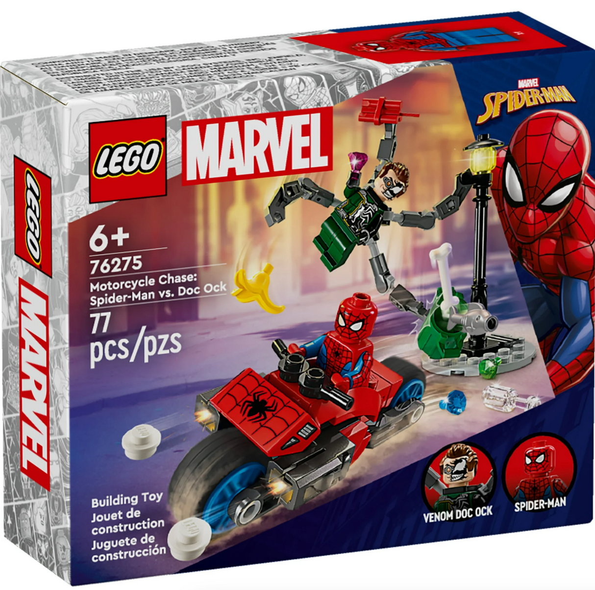 Super Heroes Motorcycle Chase: Spider-Man vs Doc Ock