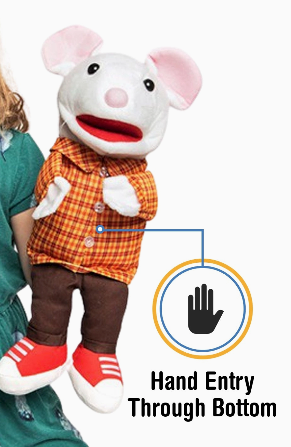 Mouse with Sneakers Puppet