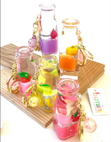 Fruit Bottle Floaty KeyChain