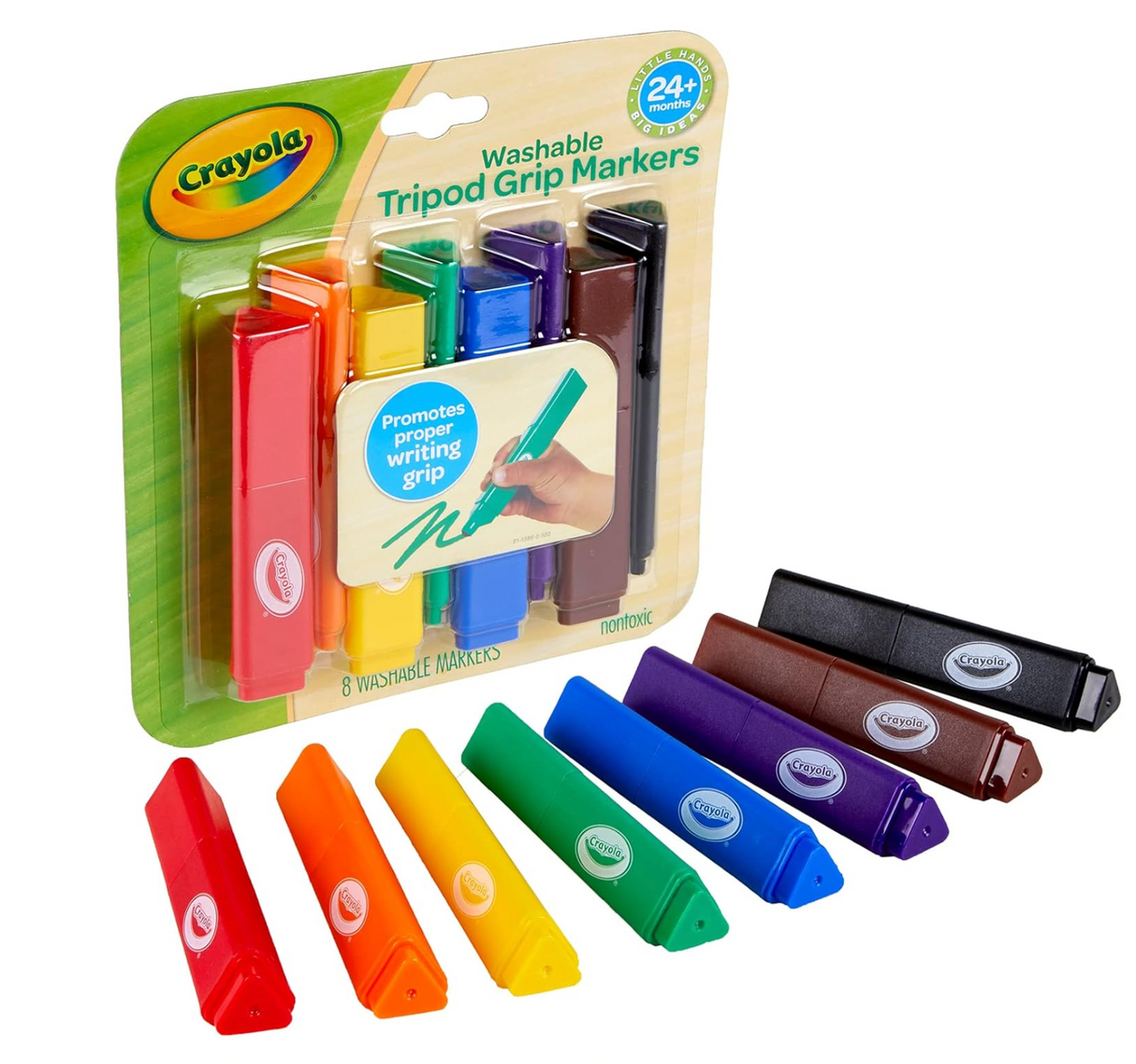 Young Kids Washable Tripod Grip Markers