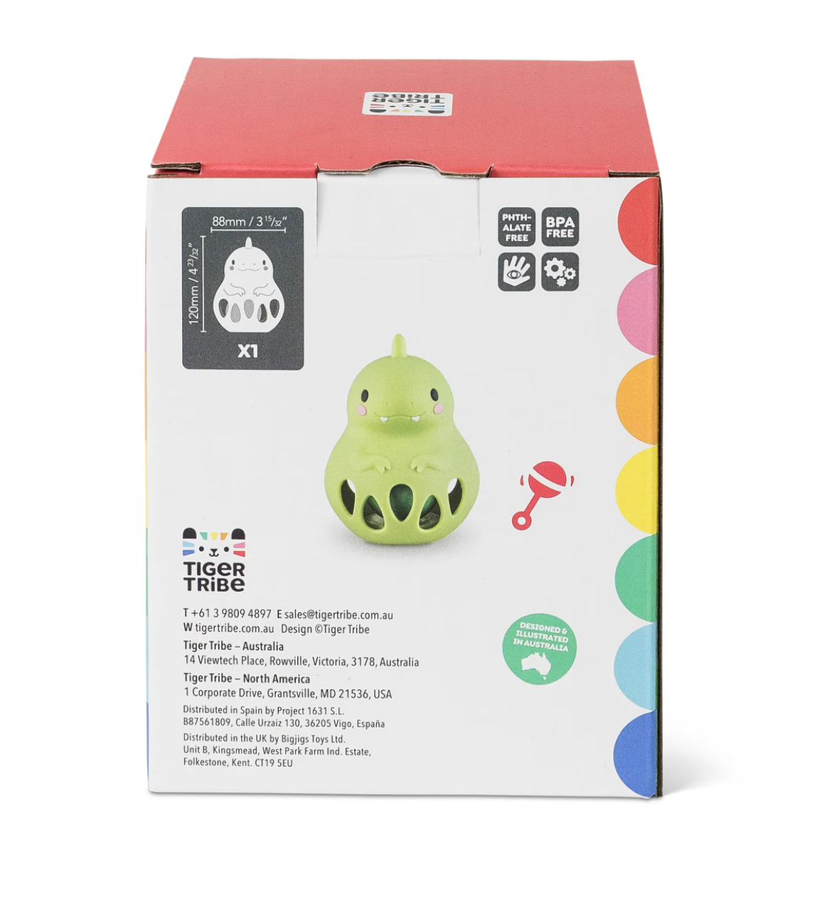 Silicone Rattle | Dino