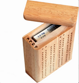 Cribbage | 2-Track Mini Travel Set with wooden case and peg holes, perfect for portable card game fun.