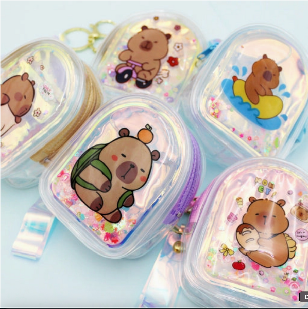 Capybara Mini Pouch Keychain