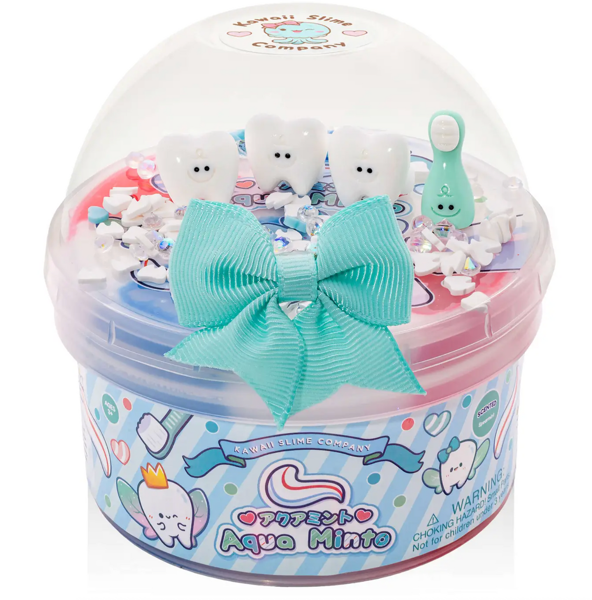 Aqua Minto Glossy Clear Slime