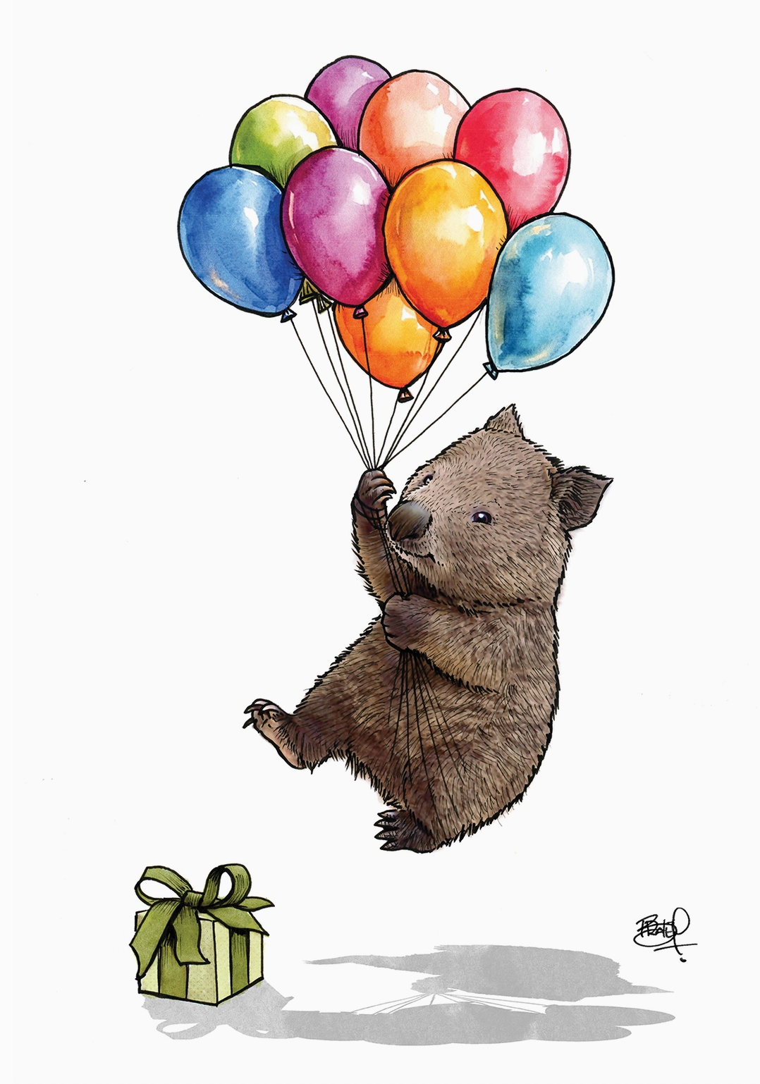 Gift a Lift Wombat Card