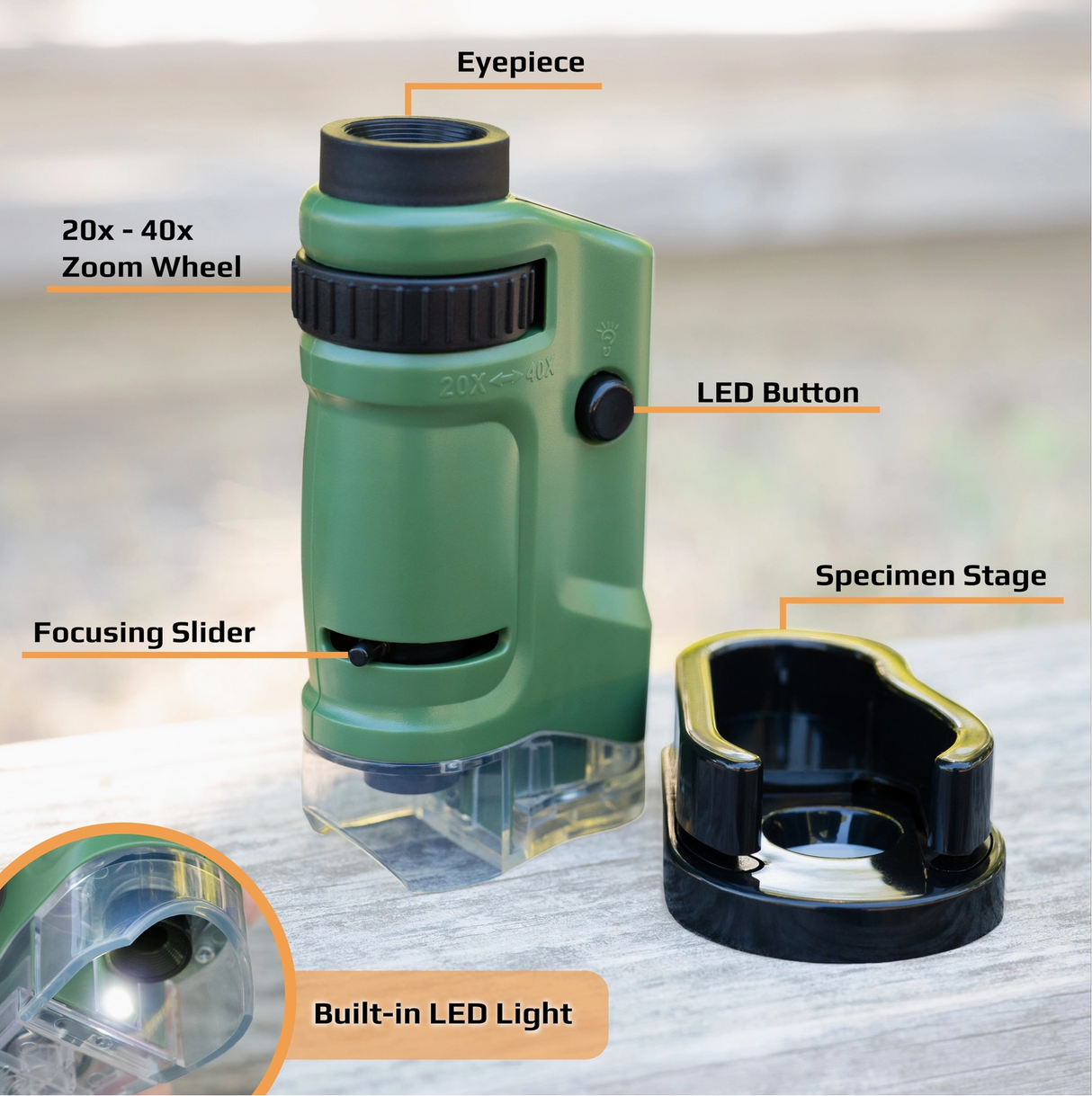 Lighted Pocket Microscope