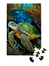 150pc Stained Glass Sea Turtle MicroPuzzle