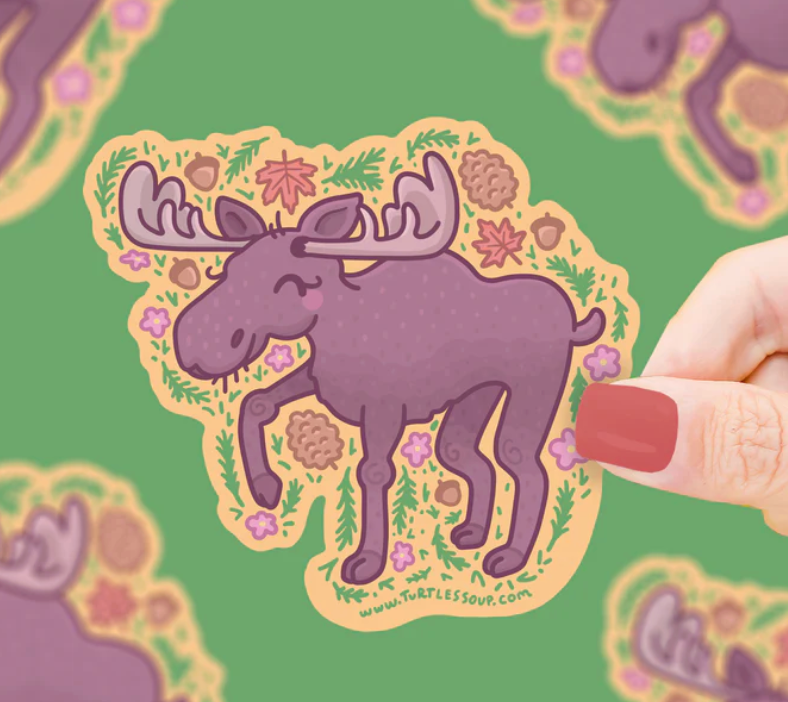 Forest Moose Sticker