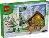 LEGO Minecraft Advent Calendar 2025 with 24 daily gifts, minifigures, building toys, and a winter village playmat.