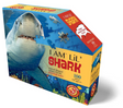 Box of 100-piece oversized animal-shaped shark jigsaw puzzle with educational fun facts and poster-sized image when completed