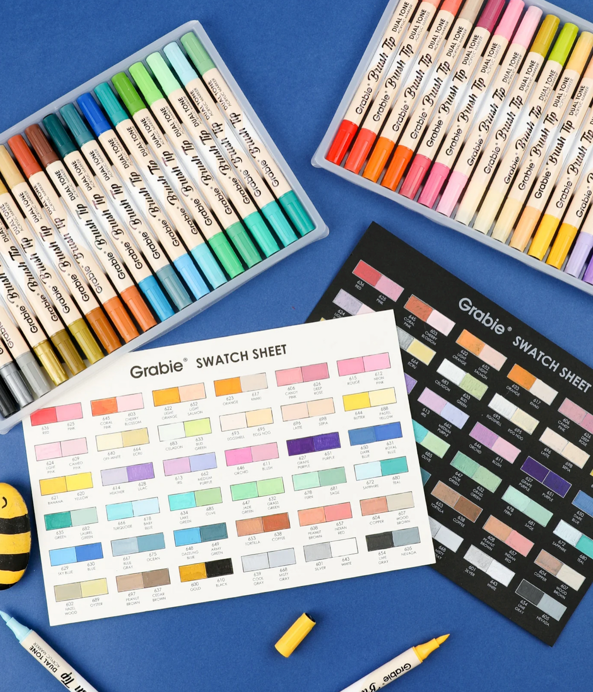 Duel Tone Brush Tip Acrylic Paint Marker Set