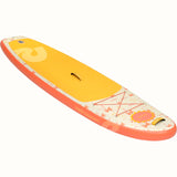 Weekender Nano Kids' Inflatable Paddle Board Summer Punch in yellow and orange, with handle and storage bungee on deck
