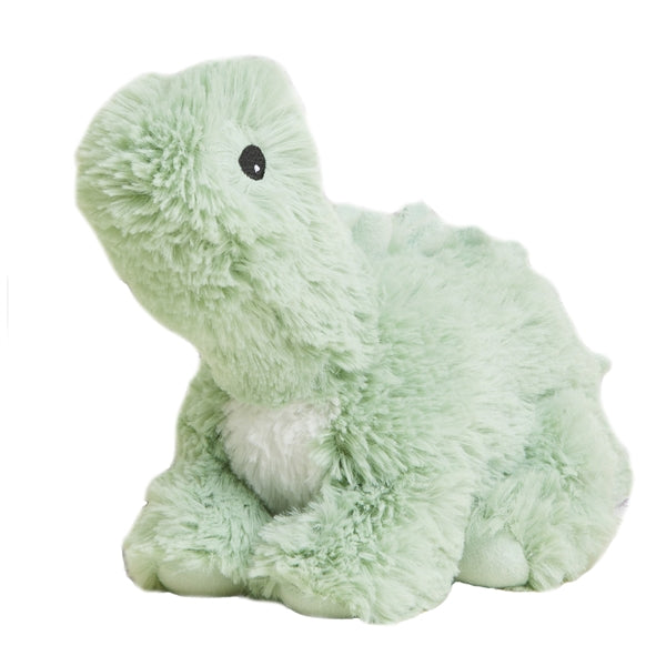 Warmies | Green Dinosaur plush toy microwavable for soothing warmth with lavender scent, perfect for comfort and sensory relief.
