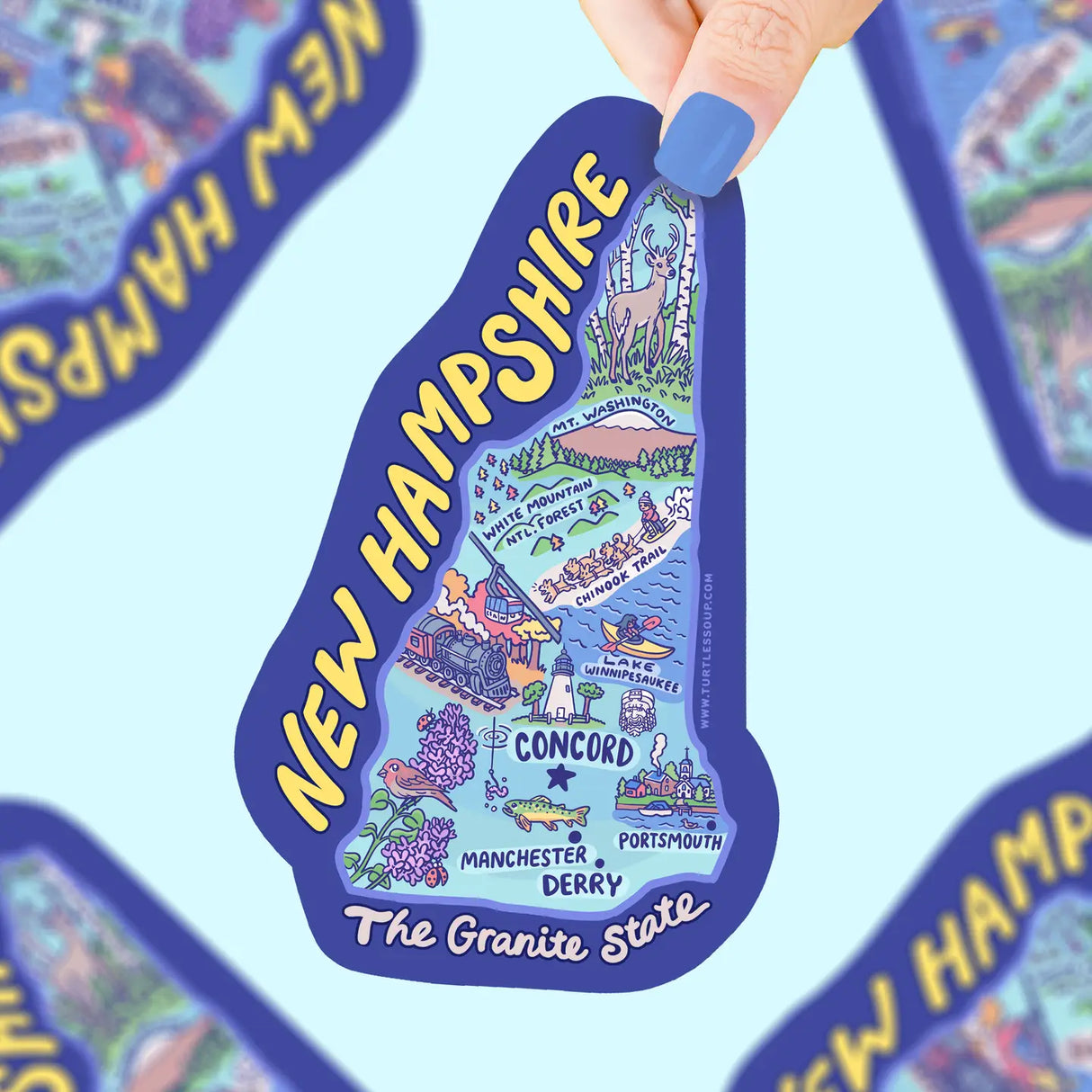 New Hampshire Map Sticker