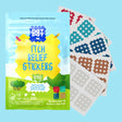 Natpat | Magicpatch Natural Itch Relief Stickers package with colorful itch relief patches for fast bite and sting relief.