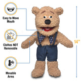 Bear in Overalls Puppet