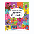 Front of "Around the World Advent Calendar: A Countdown with Festive Decorations & Daily Activities Inspired From Buddies & Cultures Across the Globe". Features bright colors and cartoon depictions of children celebrating.
