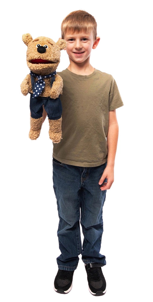 Bear in Overalls Puppet