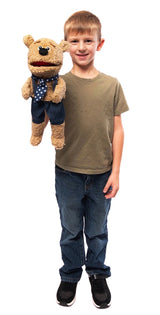 Bear in Overalls Puppet