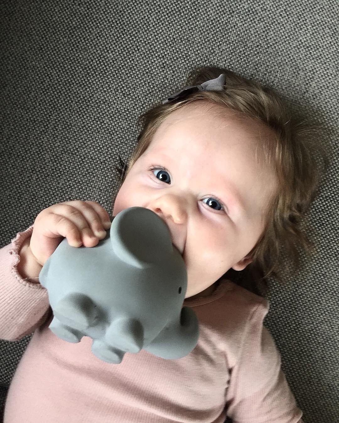 Organic Rubber Teether Rattle | Elephant