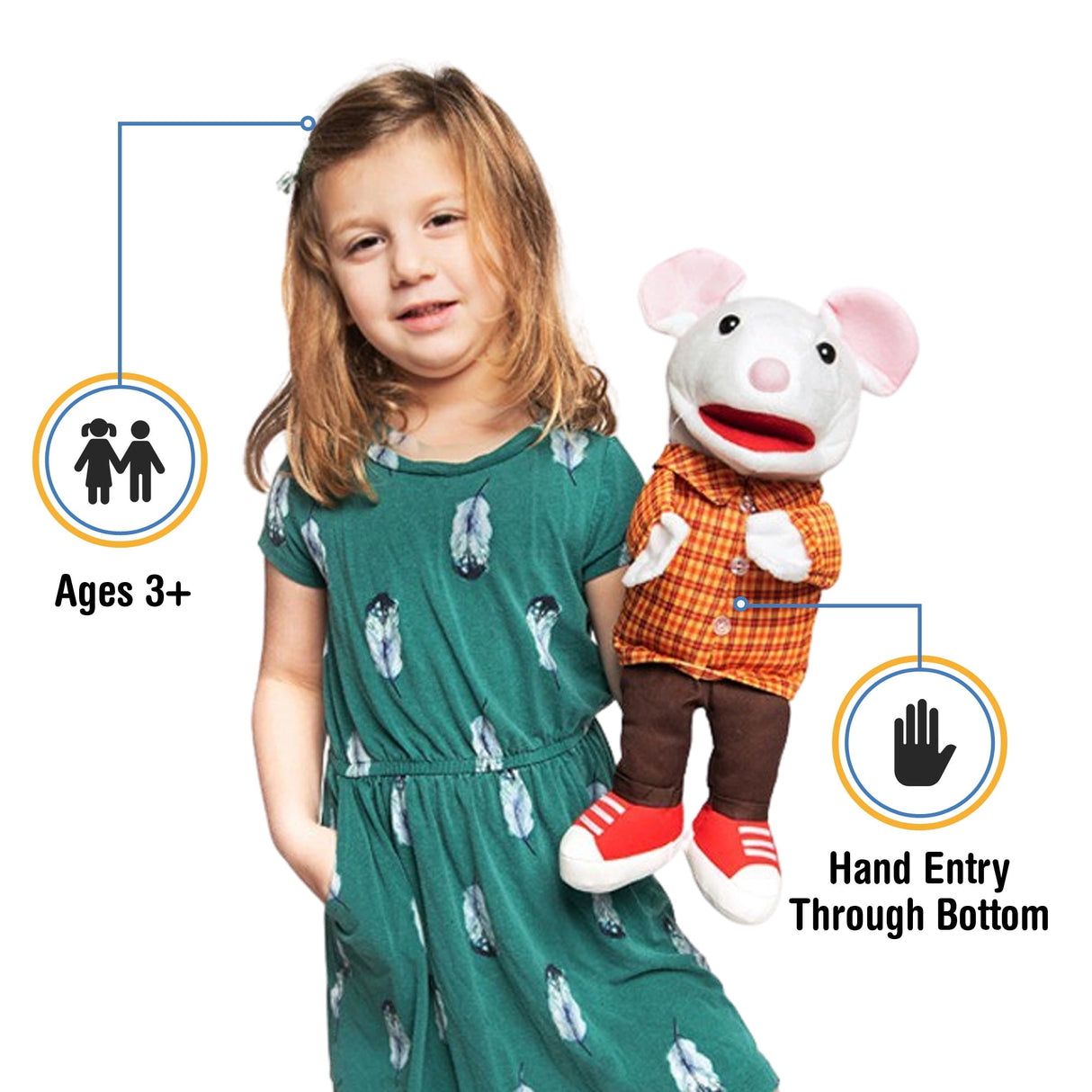 Mouse with Sneakers Puppet