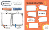 Open activity book for kids with worry lists and prompts to challenge anxious thoughts and encourage positive self-talk