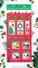 Hello Kitty And Friends Christmas Sticker Advent Calendar with festive windows and holiday decorations for countdown fun