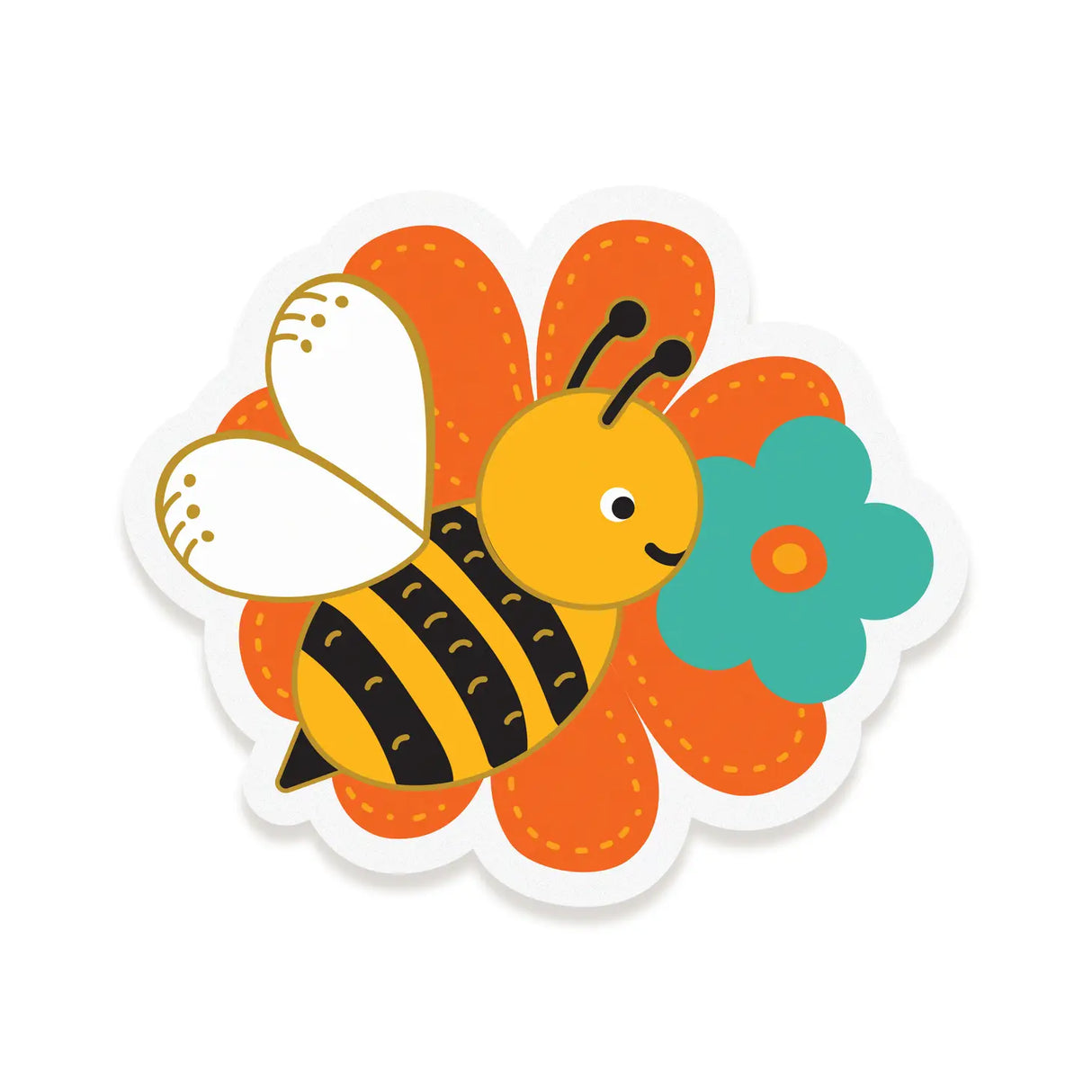Happy Bee-Day Sticker Birthday Card
