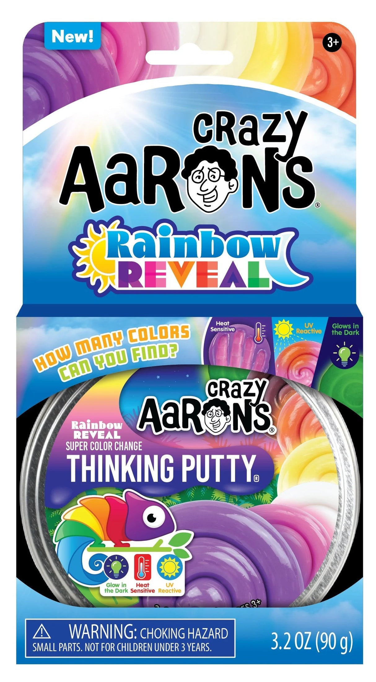 Super Color Change Rainbow Reveal Thinking Putty