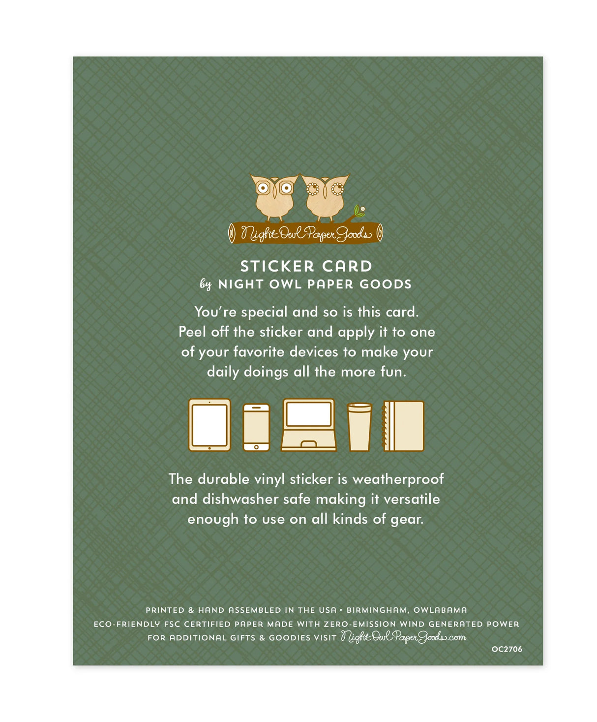 Bison Sticker Birthday Card