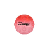 Red Mini Moon Ball with textured surface designed for high bounce and outdoor play.
