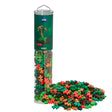 Plus Plus Jungle 240pc tube with colorful jungle-themed building pieces for creative 2D and 3D play.