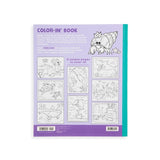Color-In' Book Outrageous Ocean back cover showing 31 perforated ocean-themed coloring pages for kids ages 3 and up.