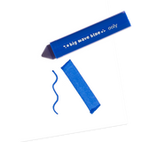 Mighty Mega Markers blue jumbo washable marker with triangle tip drawing thick and thin lines for kids.