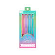 Oh My Glitter Gel Pens set of 4 glitter ink retractable gel pens with comfort grip and functional clips in pastel colors.
