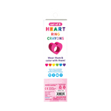 Heart Ring Crayons pack of six colorful wearable heart-shaped crayons for creative kids aged 3 and up.