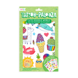 Cute Doodle World Tattoos with fun llamas, dolphins, ice cream, and cactus glitter temporary tattoo sheets.