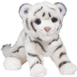 White Tiger Silky plush toy with soft white fur, blue eyes, airbrushed stripes, and a cuddly, weighted body.