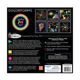 Colorforms 70th Anniversary set packaging showing colorful scenes and repositionable shapes for creative play.