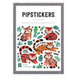 Easy Tiger Stickers sheet featuring adorable tigers with greenery and paw prints on clear backing.