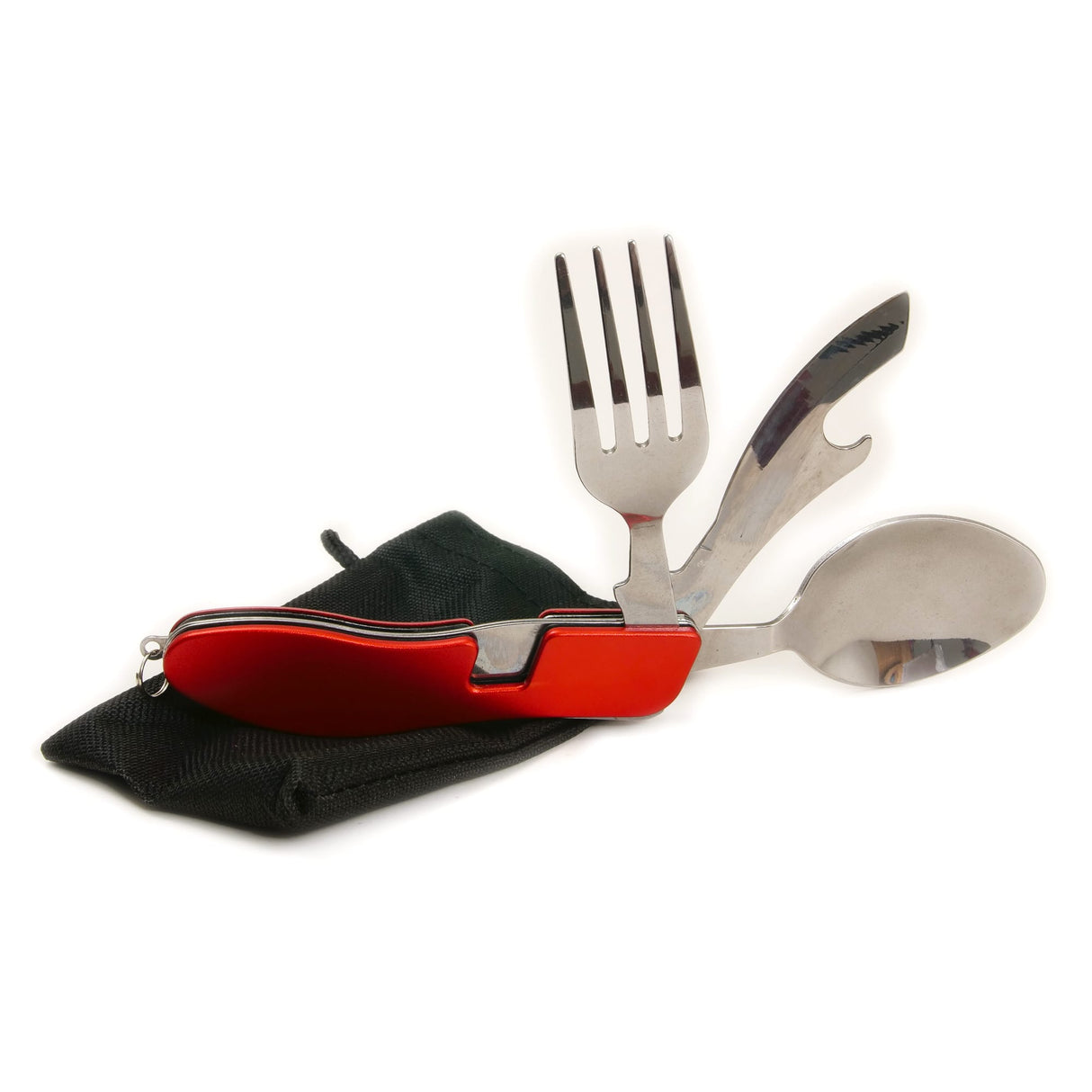 Adventurer's Pocket Folding Knife, Fork & Spoon