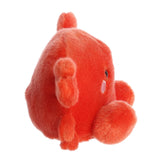 Palm Pals Crab Snippy plush toy in bright orange with soft, fluffy texture and bean pellet filling for stability.
