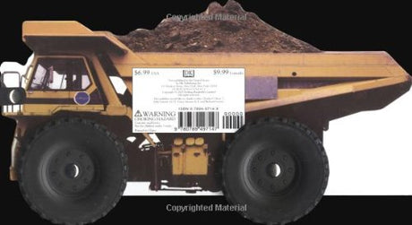 Wheelie Board Book: Dump Truck with 3-D wheels, showing a realistic dump truck design for young children.