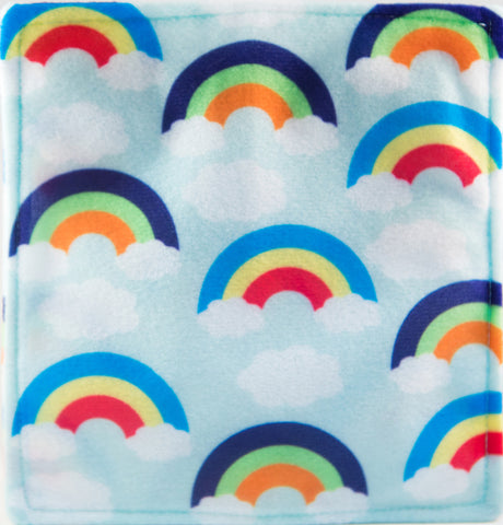 Baby Paper | Rainbows featuring colorful rainbows on soft fabric, perfect for tiny hands and washable for easy use.