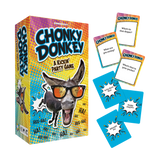 Chonky Donkey party game box with fun question and answer cards for hilarious group gameplay.