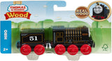 Hiro Train wooden toy from Thomas & Friends Wood, black and red train, ages 2+, made of real wood.