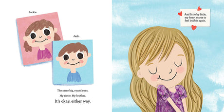Illustration from Jack, Not Jackie showing portraits of Jackie and Jack, celebrating identity and acceptance.