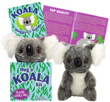 Hug a Koala Kit with soft plush koala, Koala Hugger’s Guide booklet, and colorful packaging for kids ages 3 and up.