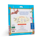 Origami Paper Fun Pattern set packaging showing tools, instructions, and vibrant paper designs for kids 5 and up.